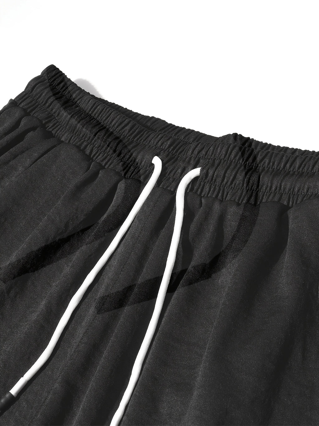 Summer Women's Cropped Cargo Pants with Stylish Pocket Design, Drawstring Elastic Waist Casual Long Pants, Suitable for Outdoor and Daily Wear - Black