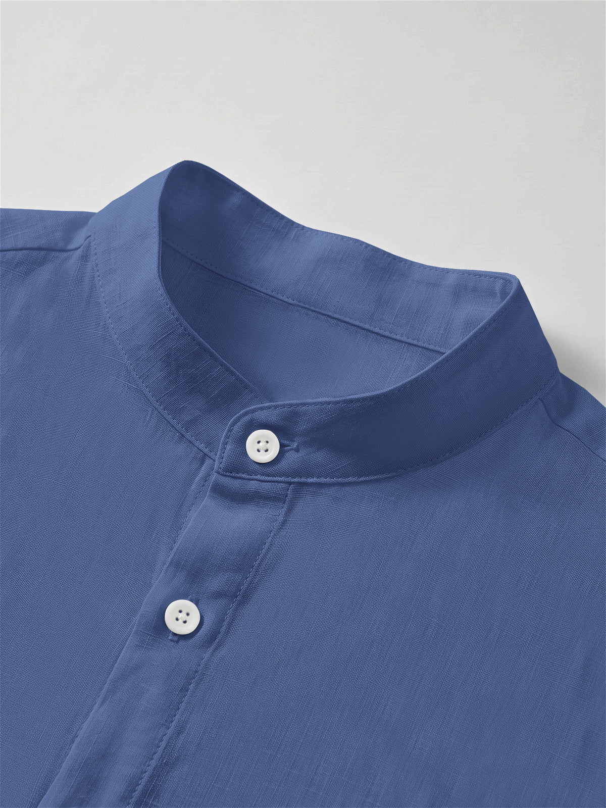 Men'S Autumn Winter New Solid Color Linen-Like Shirt, Roman Letter Print Pattern, Casual Commute Easy Versatile Stand Collar Button-Up Cardigan, Leisure Sports Street Trendy Fashion Business Outing Entertainment Party Old Money Style Outfit - Navy Color