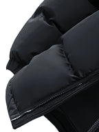 Men'S Casual Fashion Outdoor Printed Faux Jacket Winter Clothes for Men - Black