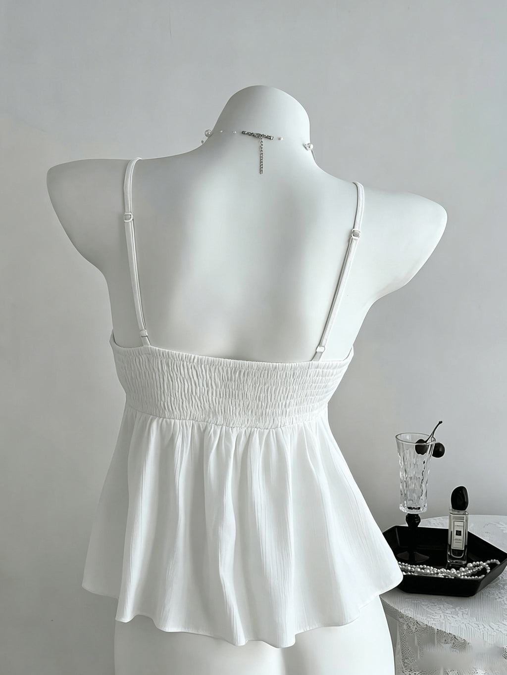 ZLLZ Women'S Cute Solid Color Cami Top, Summer - White