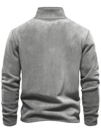 Men'S Winter Base Layer Outer Wear Comfortable Fleece Warm Stand-Up Collar Long Sleeve Sweatshirt 5pcs Set - Gray + Grey + Grey + Grey + Grey