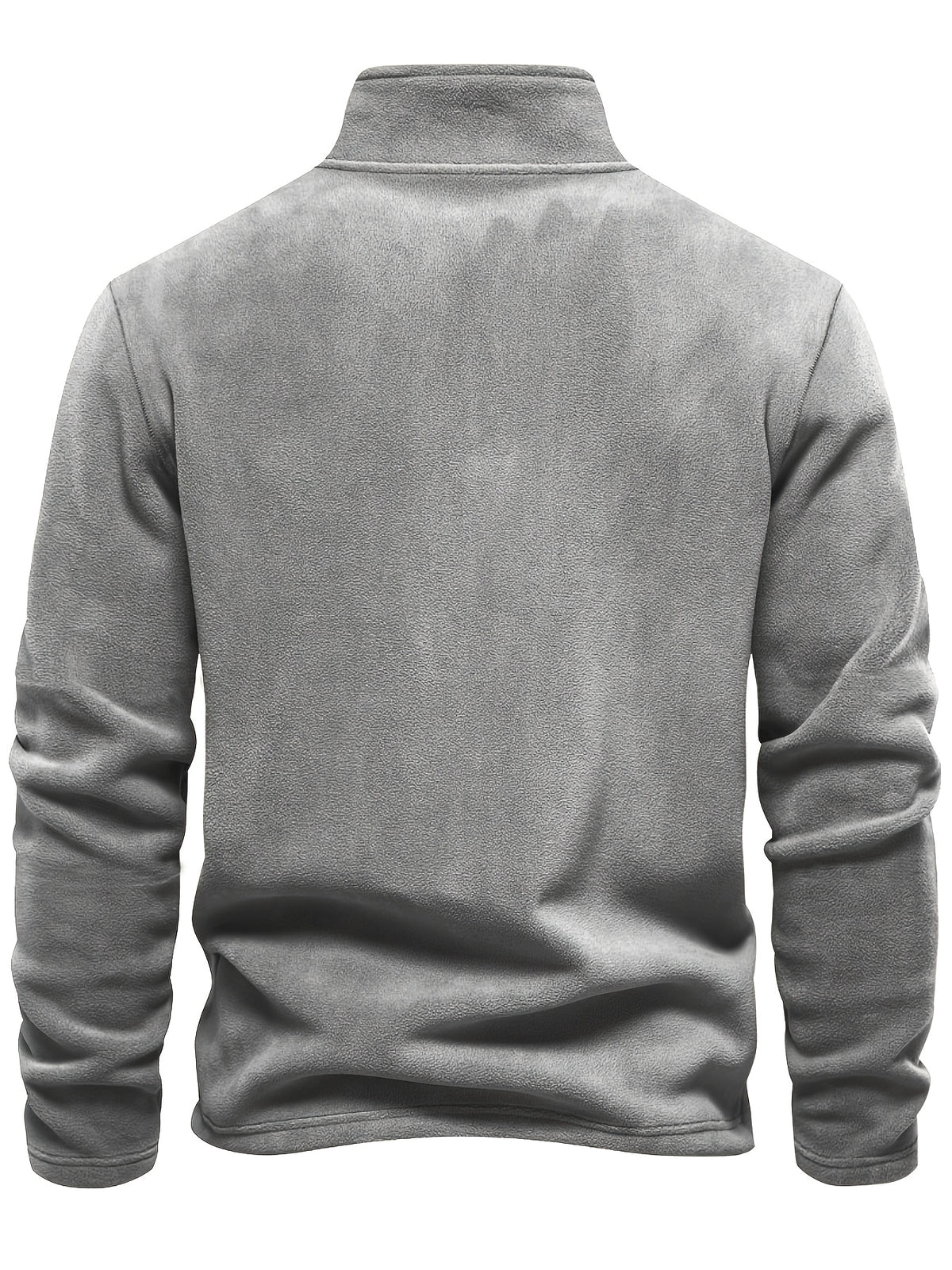 Men'S Winter Base Layer Outer Wear Comfortable Fleece Warm Stand-Up Collar Long Sleeve Sweatshirt 5pcs Set - Gray + Grey + Grey + Grey + Grey