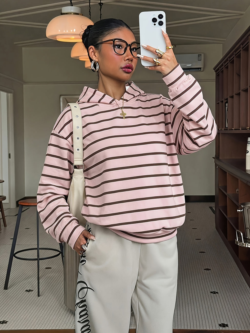 [Printed Design - Not Textured] Women'S Hooded Sweatshirt. Casual And Elegant Style, Suitable for And Daily Outings, Comfortable Wear - Mixed colors