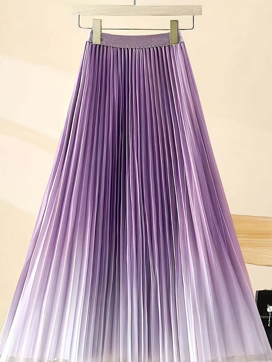 Women'S Pleated Skirt - Purple