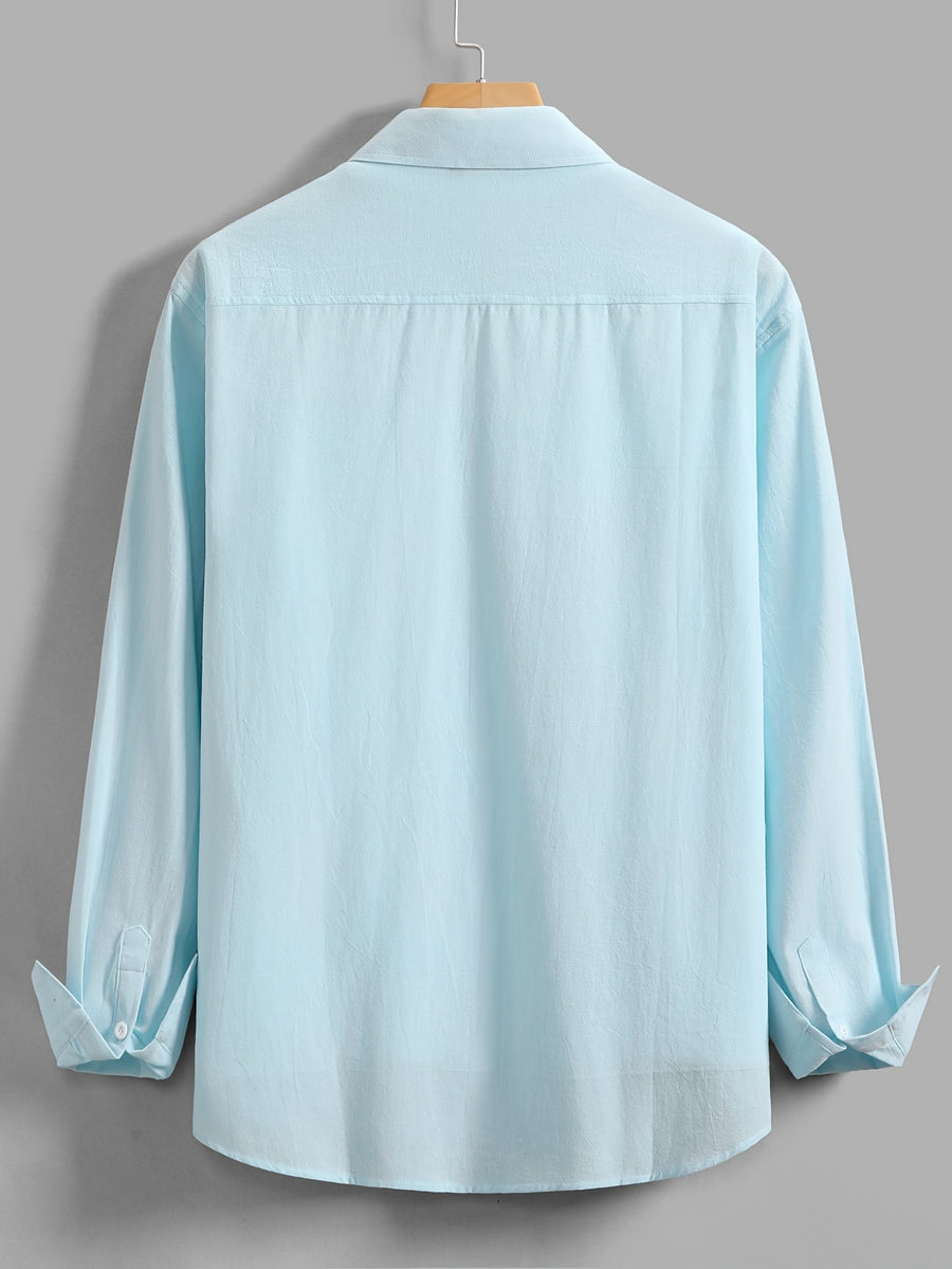 Men'S Casual Shirt - Light Blue