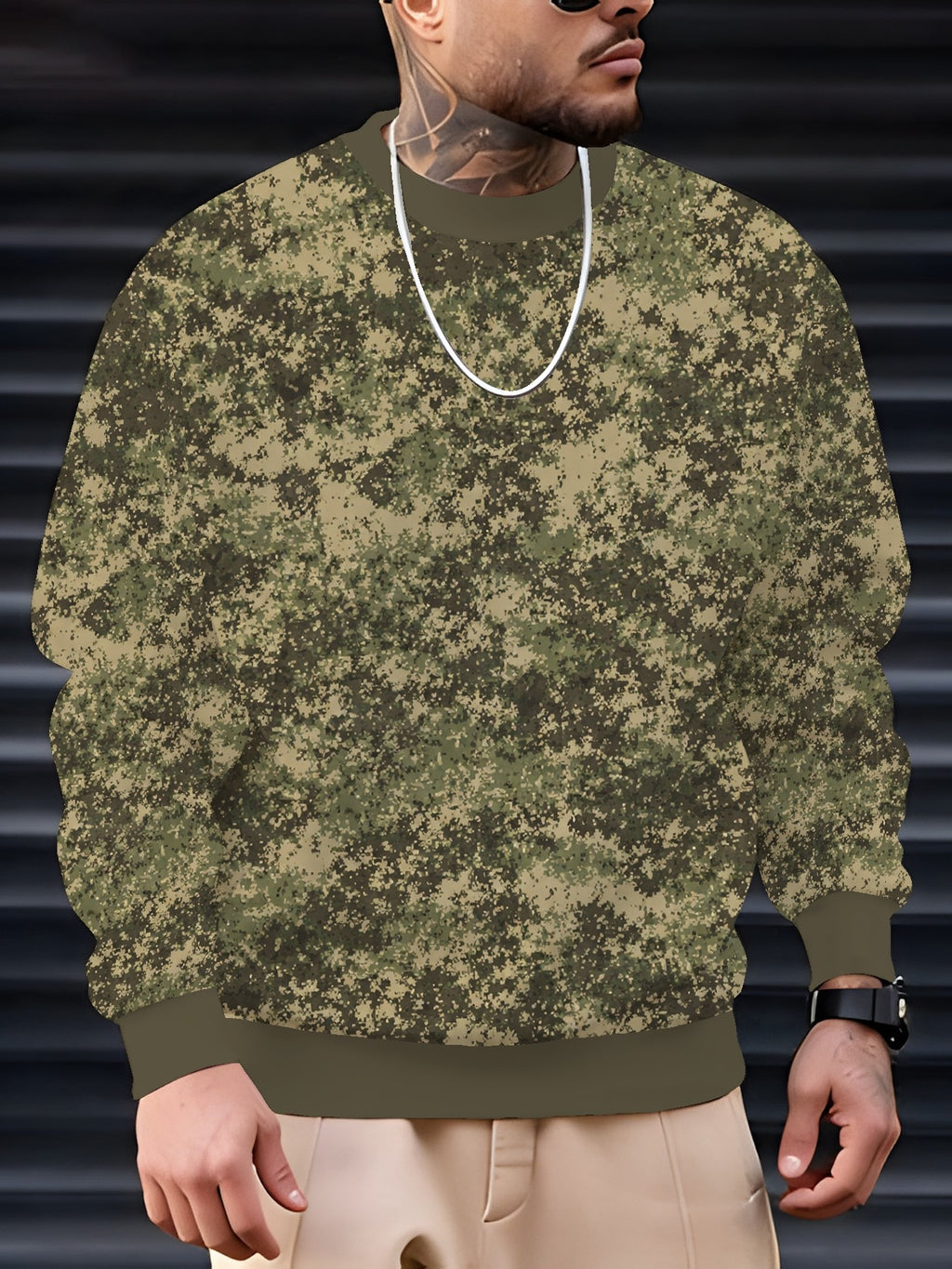 Autumn Winter New Men'S Round Neck Sweatshirt, Casual Print Long Sleeve Round Neck Sweatshirt - Mixed colors