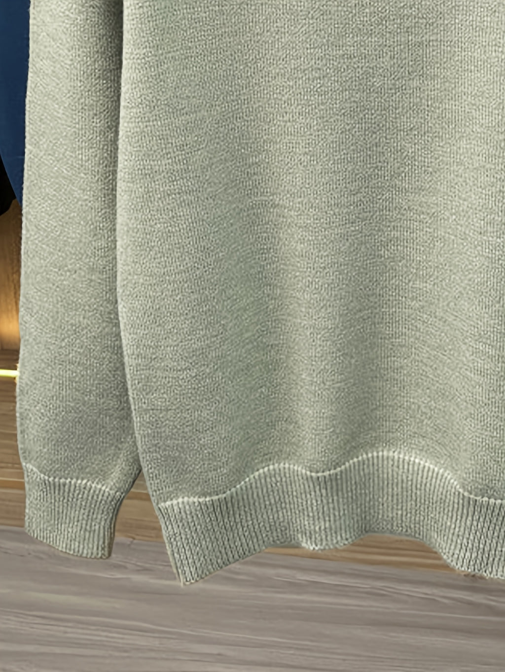 Men'S Lapel Long Sleeve Knit Sweater, Ribbed Cuffs And Hem, Versatile for Casual And Business Wear - Light Green