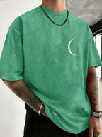 2026 Summer Trendy T-Shirt, Pure Washed Distressed, Double-Sided Print Loose Fit, Comfortable Breathable Sports Outdoor Unisex Short Sleeve - Green