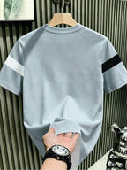 [Printed Design – Not Textured] Men's Summer Casual Color Block Patchwork T-shirt - Mixed Color 3