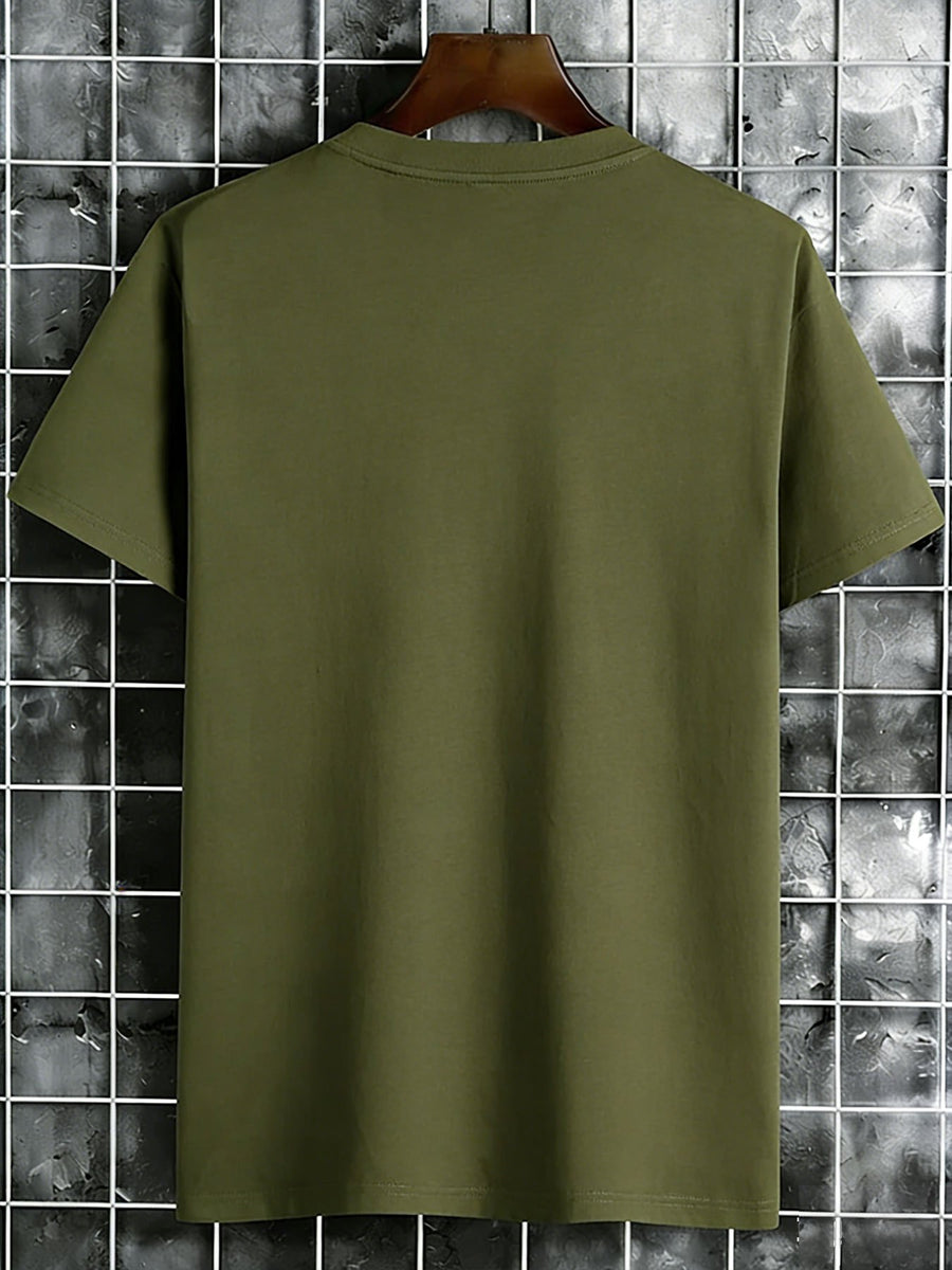 Men'S Casual Sports Short Sleeve T-Shirt with Gradient Diagonal Stripe Pattern Comfortable Breathable Quick-Drying Cool Suitable for Daily Wear Outdoor Jogging Available in 8 Colors Suitable for All Seasons - Olive Green