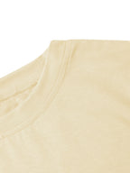 Sunflower Pattern Print - with Bow Design - Casual Round Neck, Short Sleeve, Spring/summer Fashion T-shirt - Apricot