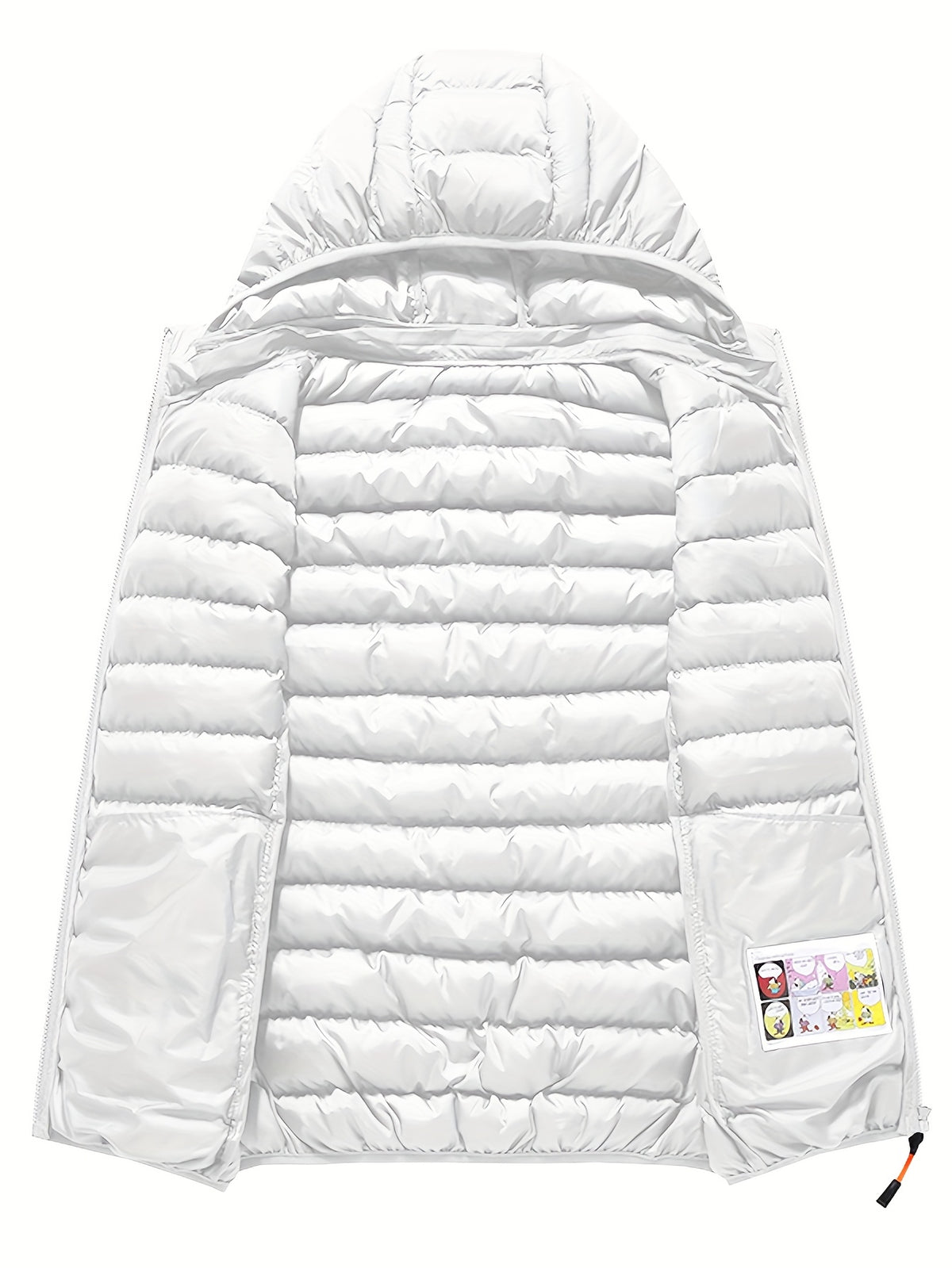 Men'S Slim-Fit Hooded Vest - Lightweight Non-Stretch Jacket, Front Zipper Closure, Side Pockets - Cold Weather Outerwear for Everyday & Formal Events - Fall/Winter, Winter Clothing, Sleek Design, Durable Construction, Stylish Outerwear, Urban Style - White