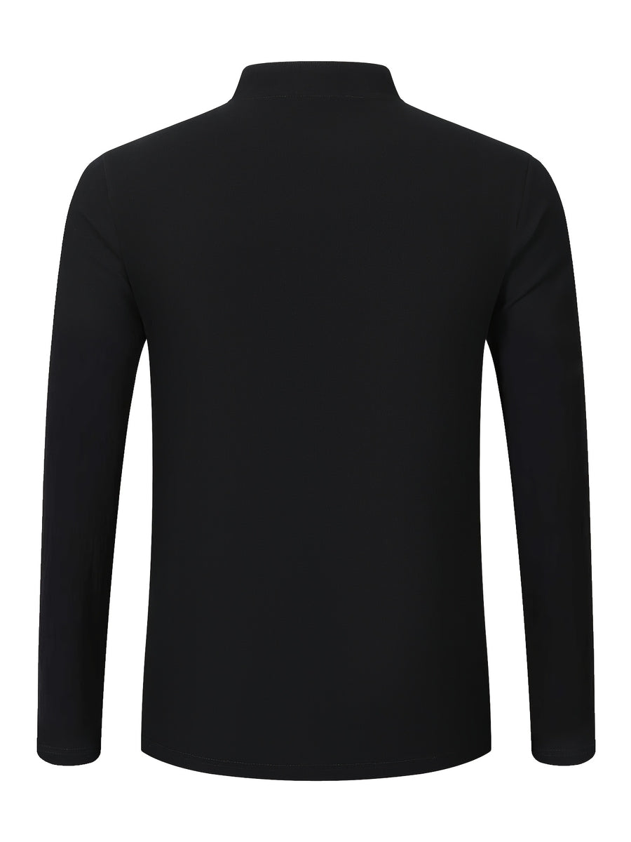 Men'S Fashion Autumn New Long Sleeve Shirt Loose Casual Solid Color Individualistic Shirt, New Season - Black