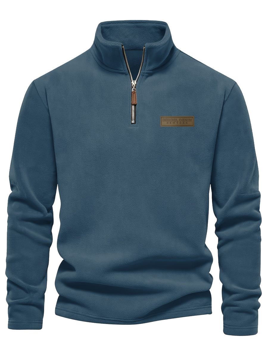 Autumn Winter Ultra-Soft Fleece Top, Excellent Warmth, Effortlessly Creating American Street Trendy Style, New Season - Deep Blue