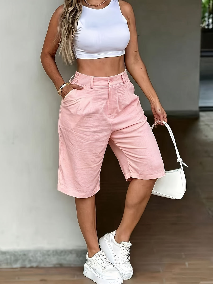 (ZD260420019) Women'S Fashion Street Style Cool Women'S Shorts - Pink Color
