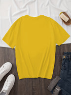 A Very Trendy Solid-color Women's Fashion T-shirt That Is Perfect for Spring and Summer, and Versatile Enough for All Seasons and All Body Types! - Bright Yellow