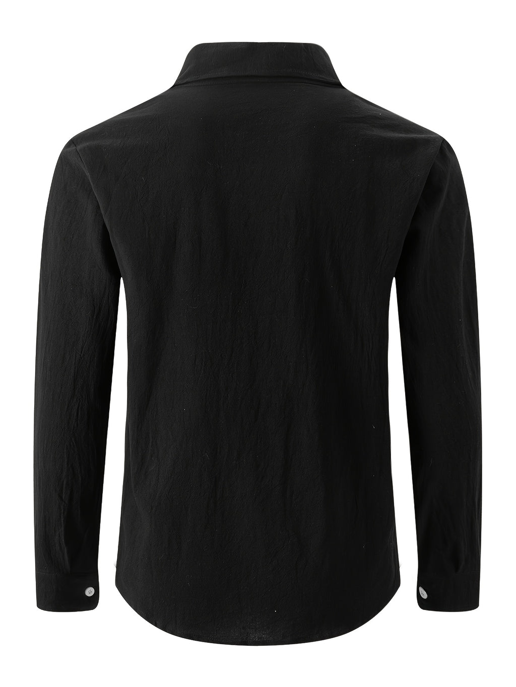 Men'S Linen Long Sleeve Collar Button-Up Shirt 3pcs Set, Casual Lapel Pocket Top, Lightweight Breathable Loose Fit, Suitable for Men'S Beach Vacation And Daily Wear - Mixed Color 1