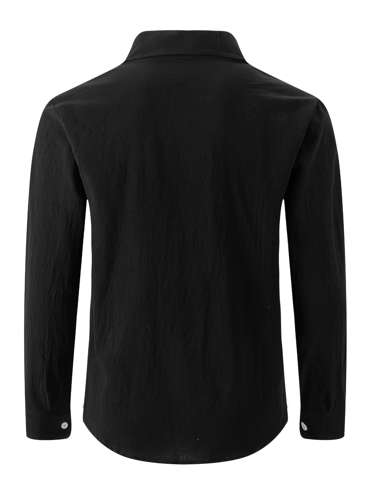 Men'S Linen Long Sleeve Collar Button-Up Shirt 3pcs Set, Casual Lapel Pocket Top, Lightweight Breathable Loose Fit, Suitable for Men'S Beach Vacation And Daily Wear - Mixed Color 1