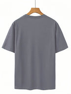Men'S T-Shirt Spring And Summer Casual Style Printed Design Versatile Fitness Exercise Outdoor Vacation Men'S Top Quick Drying - Grey