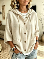 Elegant Casual Pocket Cardigan for Women - Off-white
