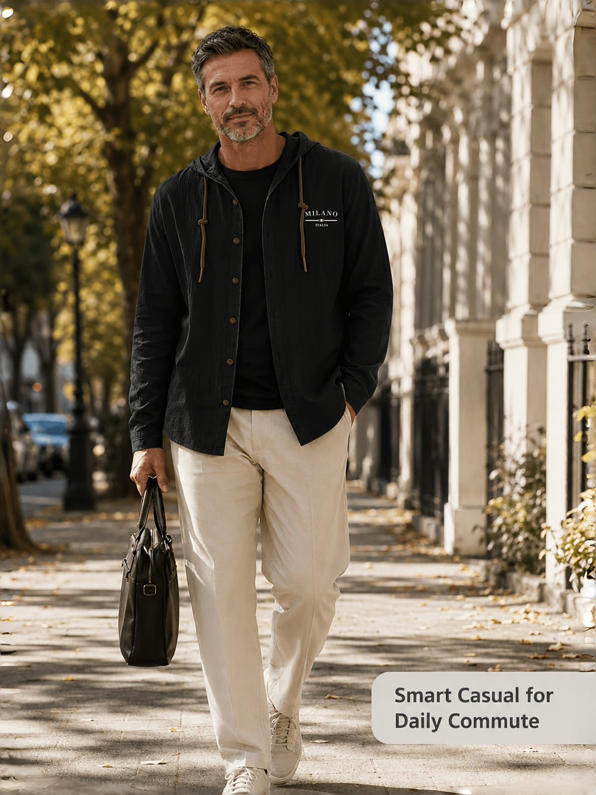 4pcs Men's Fashion Casual Long Sleeve Open Front Hooded Shirt | Soft 100% Cotton Woven Top | Regular Fit Suitable for Late Summer and Early Autumn | Skin-Friendly, Breathable, and Warm Daily Top | A Versatile Essential for City Strolls - Mixed Color 13