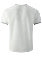 Business Elegant Solid Color V-Neck - White
