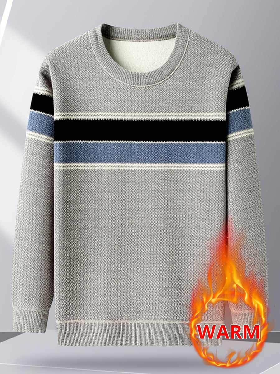 Minimalist Urban Fleece Knit Sweater for Daily Commute - Camel
