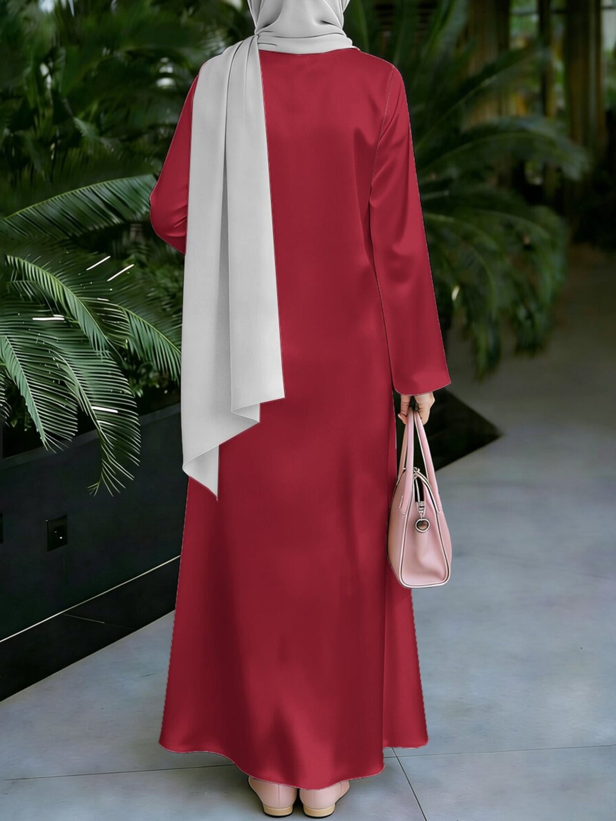 New Middle Eastern Style Muslim Elegant Robe, Featuring Middle Eastern Ethnic-style Prints and a Long Skirt Design, Suitable for Eid Al-Fitr and Eid Al-Adha. This Loose, Comfortable, and Breathable Long-sleeve Dress Is Perfect for Commuting - Mixed colors