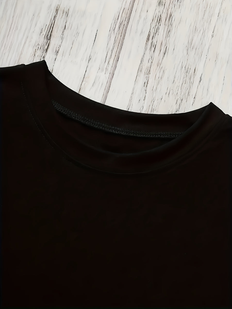 A Stylish And Unique Printed Portrait Design | Versatile Women'S Printed T-Shirt for Spring And Summer, Machine Washable, Made of 95% And 5% Fabric, Regular Length - Black