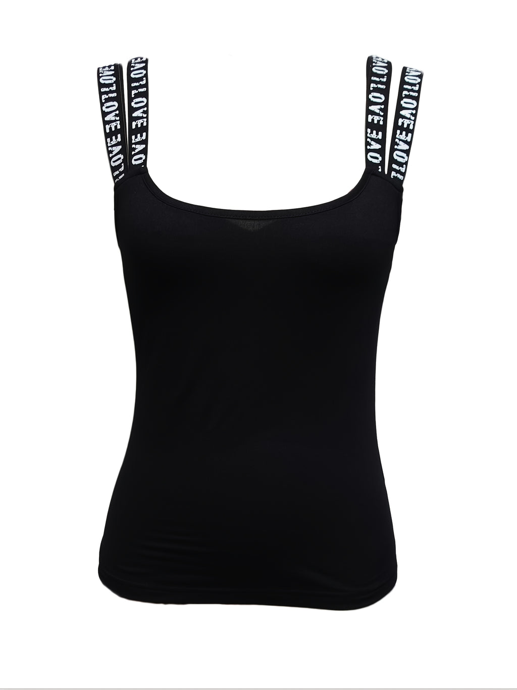Spring and summer Women's new vest, sexy and elegant, versatile halter top, trendy and versatile letter print vest, a must-have gift for shopping festivals and Christmas parties - Black