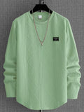 European And American Cross-Border Autumn New Men'S Casual Shirt - Light Green