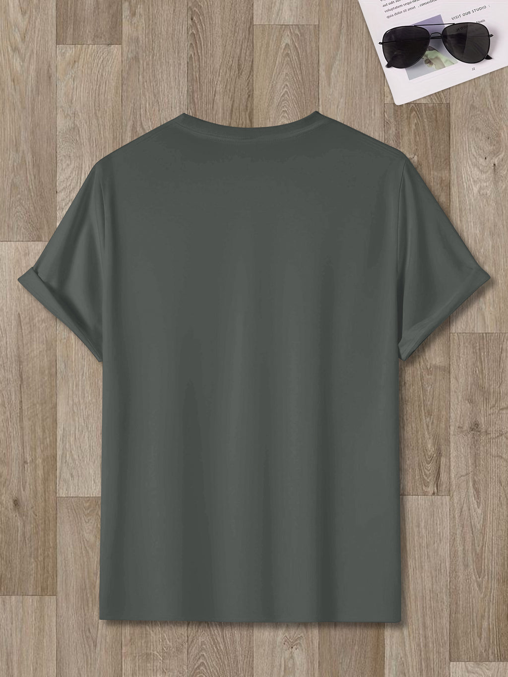 Sunny Energetic Orange Spiral Pattern Short Sleeve T-Shirt, Fresh And Fashionable, Suitable for Outdoor Activities And Daily Wear - Grey