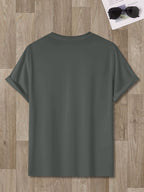 Sunny Energetic Orange Spiral Pattern Short Sleeve T-Shirt, Fresh And Fashionable, Suitable for Outdoor Activities And Daily Wear - Grey