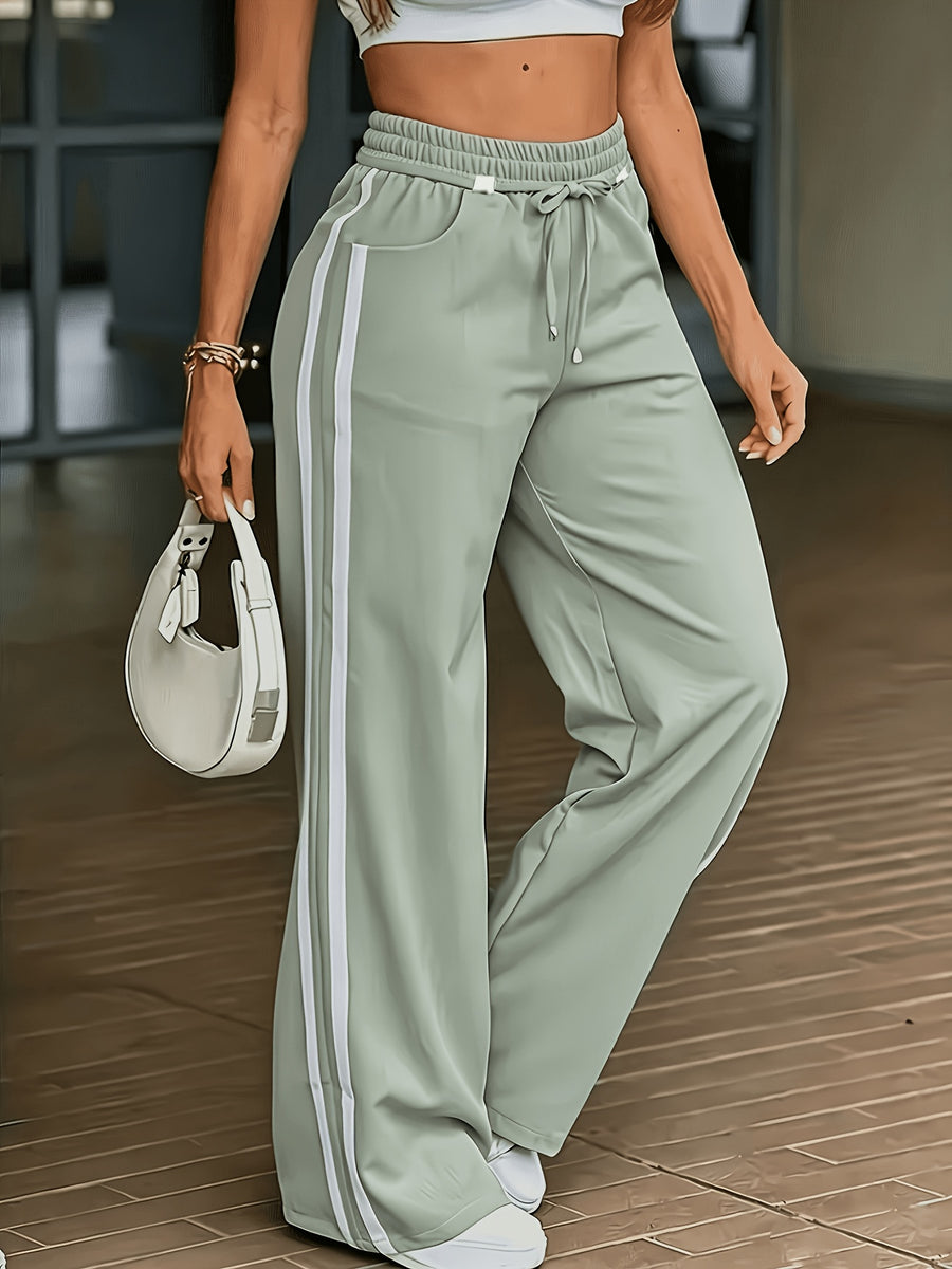 Women's Fashion - Long Trousers - Unique Waist Design for a Look, Daily Commute Style, Elegant, Fashionable, and Casual, Versatile for and All-Match Outfits, Suitable for Outdoor S, Japanese, Korean, European, and American Styles, Four Seasons - Matcha Color