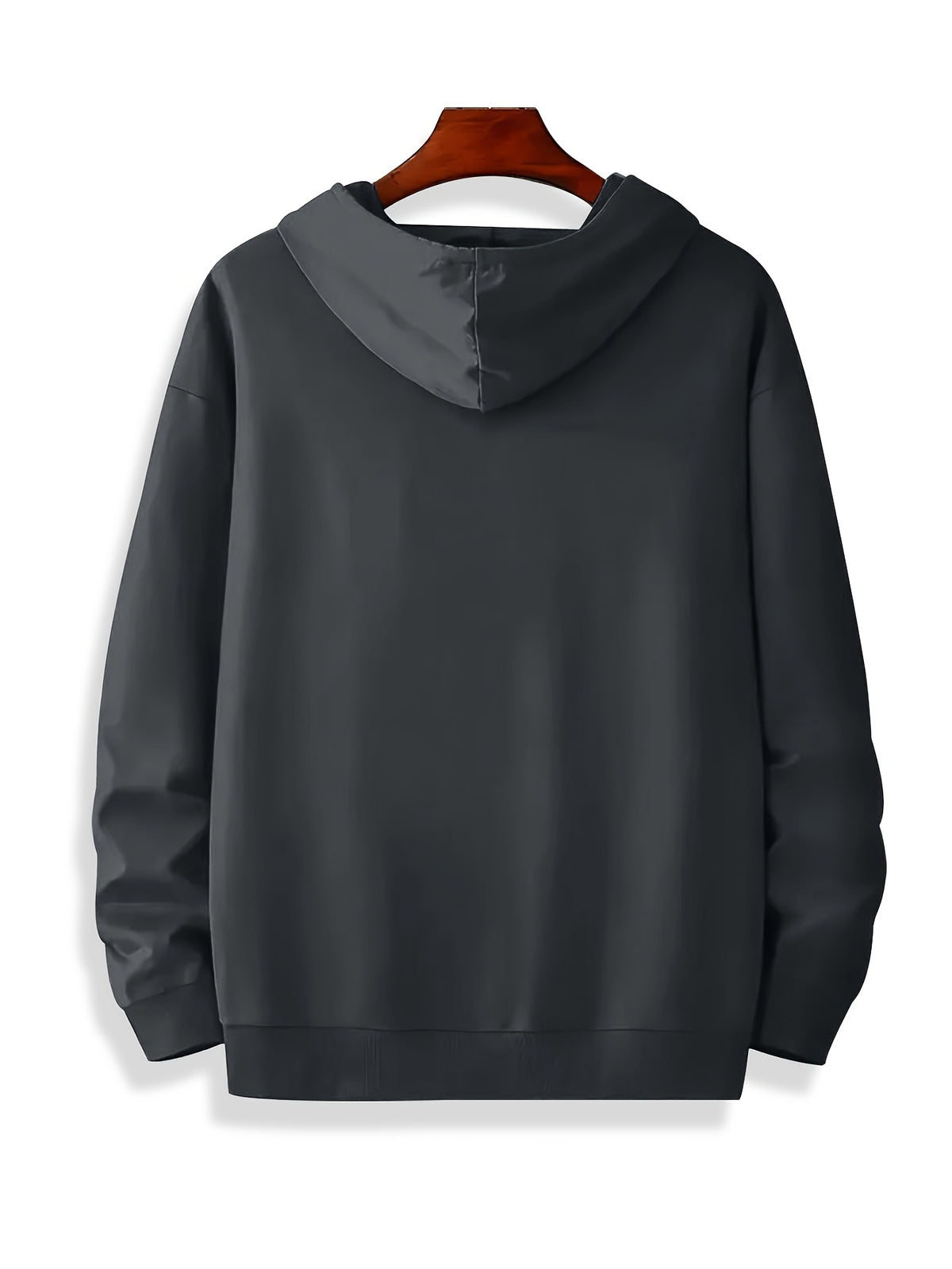 Versatile Hoodie for Weightlifting Enthusiasts, Casual and Comfortable Long-Sleeve Pullover, Suitable for Spring, Autumn, and Winter - Dark Gray