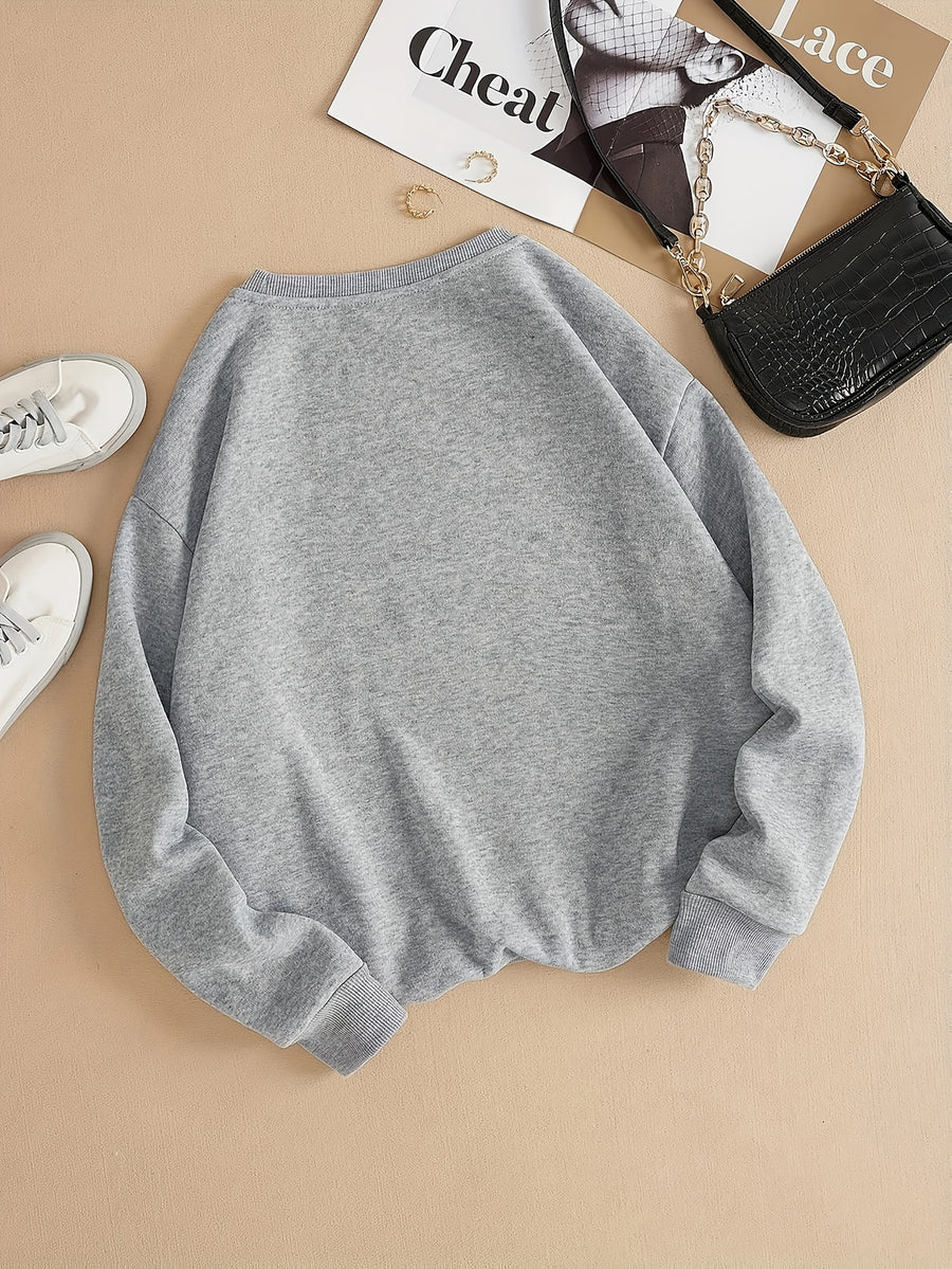 Lounge Style Minimalist Casual Fashion Small Batch Long Sleeve Top - 1.5 Gray