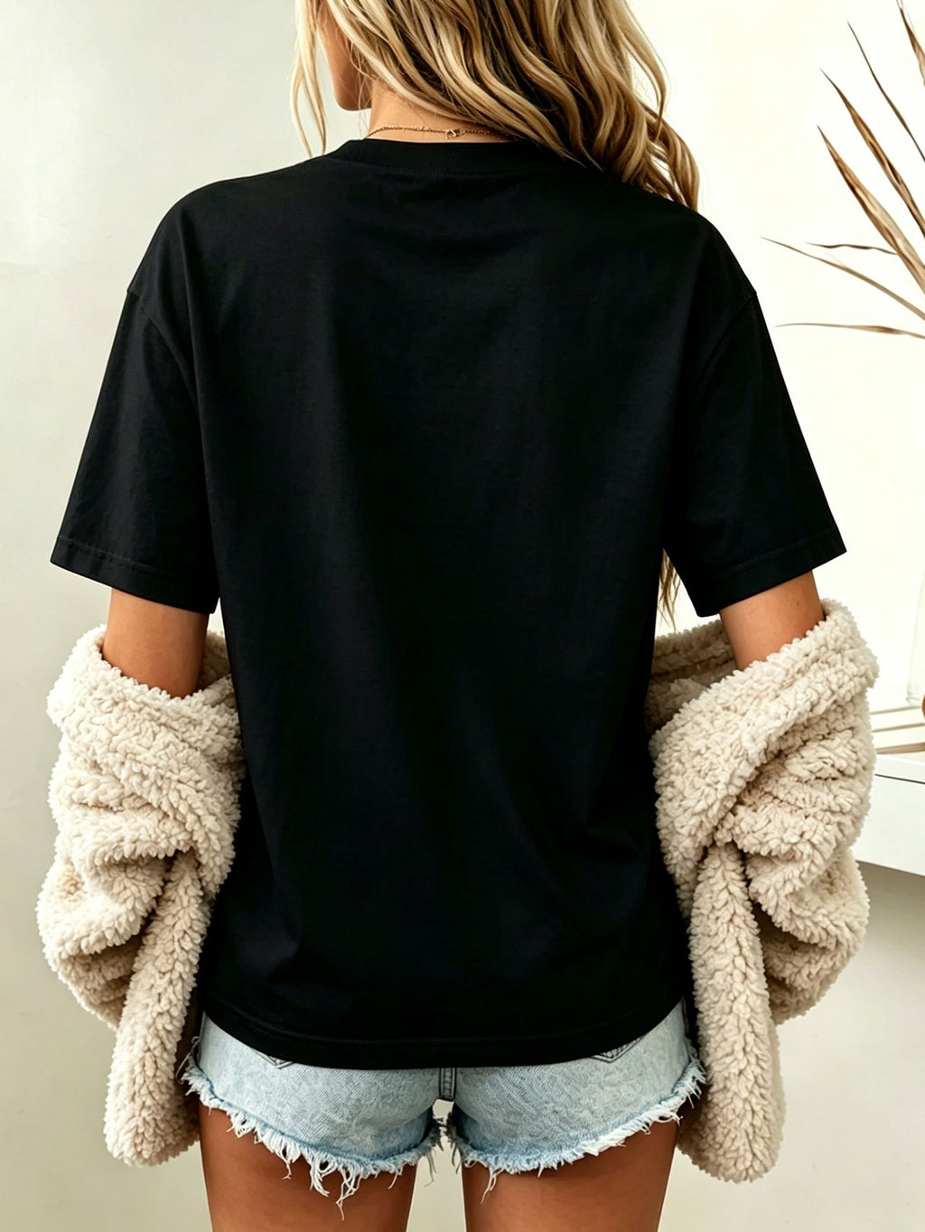 Genuine Le Yitong Rabbit 8-Ball Coffee Theme Women'S Short Sleeve, Vintage English Slogan Cartoon Print American Casual All-Match Daily T-Shirt Top - Black