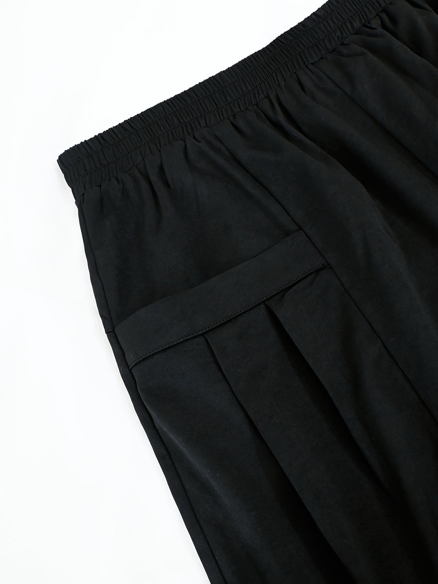 Plus Size - Women'S Plus Size Spring And Autumn New Harem Pants, Slim-Fit Elastic Waist Casual Trousers - Black