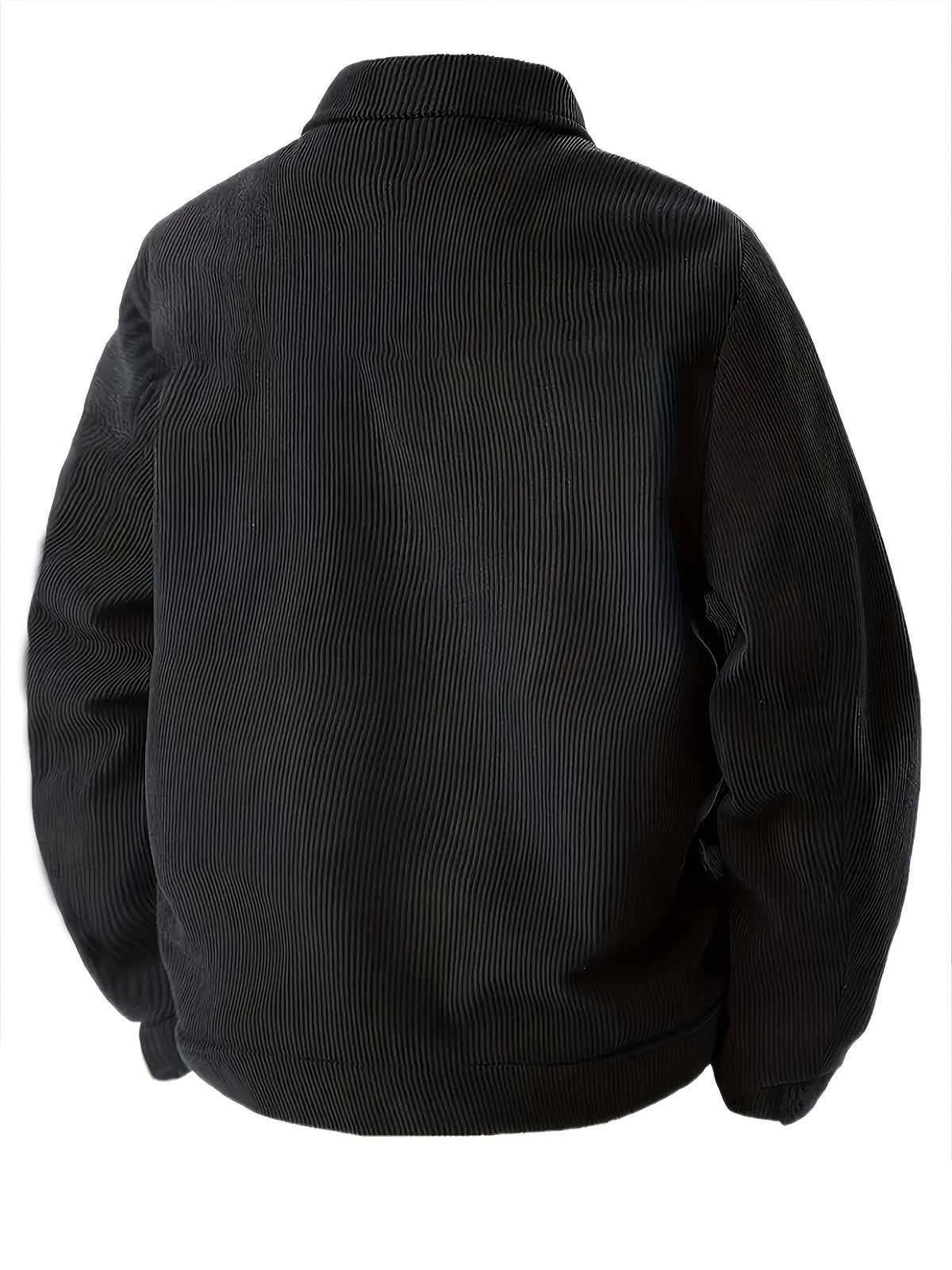 Joshmei OBM Spring/Autumn New Lightweight Men's Solid Color Fashion Multi-Pocket Button-Up Jacket Outerwear - Black