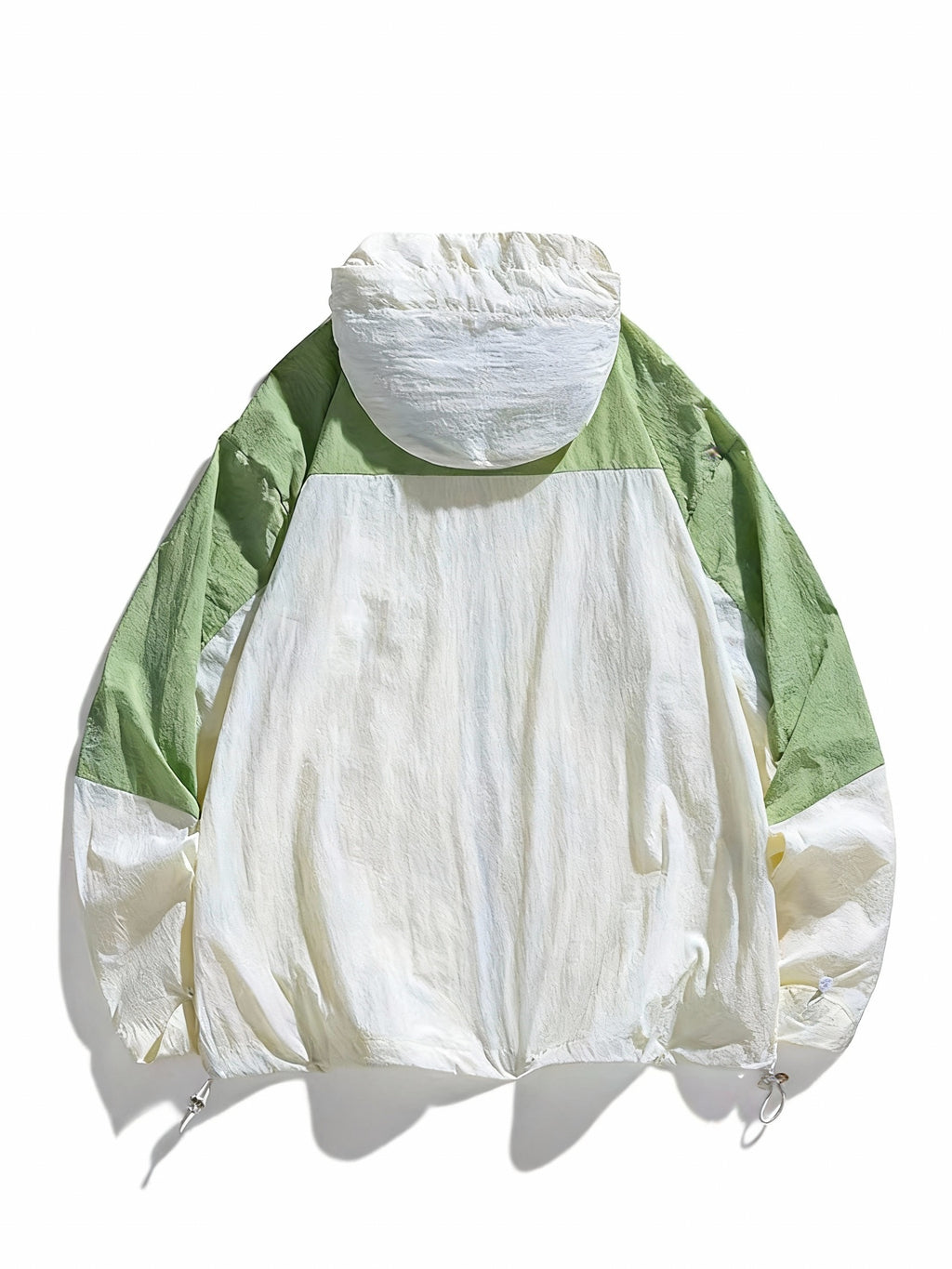 Men'S Hooded Jacket, Summer Lightweight Outdoor Jacket, Breathable Casual Coat, Zippered Pockets, Suitable for Fishing, Running, Hiking And Outdoor Travel, Ideal for Summer Outdoor Activities And Sports - Ivory White