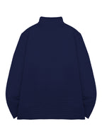 HOONIGAN Men's Printed Half-Zip Fashion Waffle Knit Texture Autumn/Winter Simple Casual Versatile Sporty POLO Shirt Sweatshirt, New Autumn/Winter Long-Sleeve Lapel Top, Comfortable and Breathable Fabric, Valentine's Day Gift, Preferred Birthday Gift - Navy Color