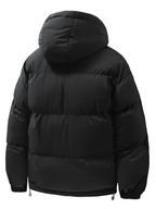 Spring And Autumn Men'S Jacket 2026 New Men'S Solid Color Cargo Coat Multi-Color Warm Thick Daily Outing All-Match Jacket - Black