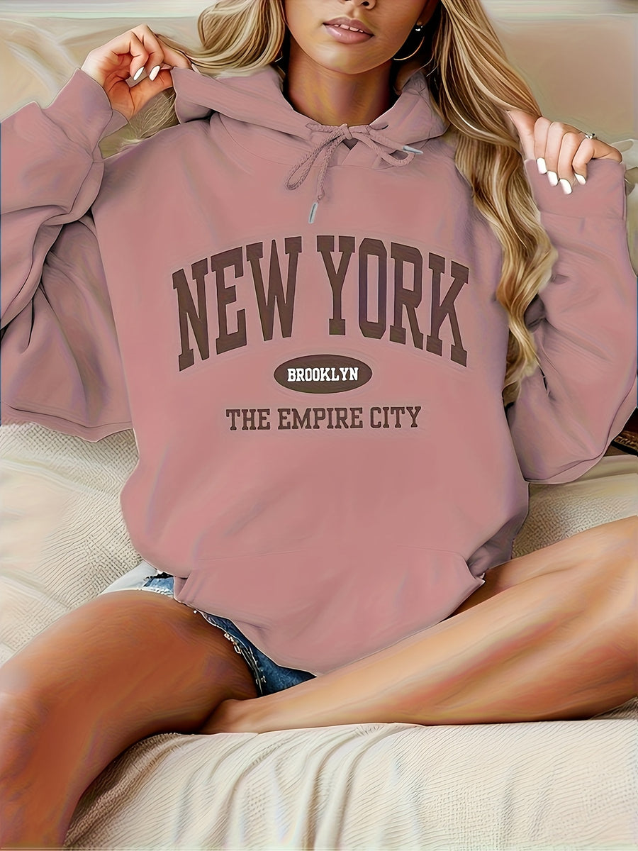 Women's Fashion Hoodie - Pale Pinkish Gray