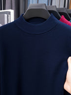 Minimalist Urban Crewneck Sweater for Portable Daily Commuting - Navy