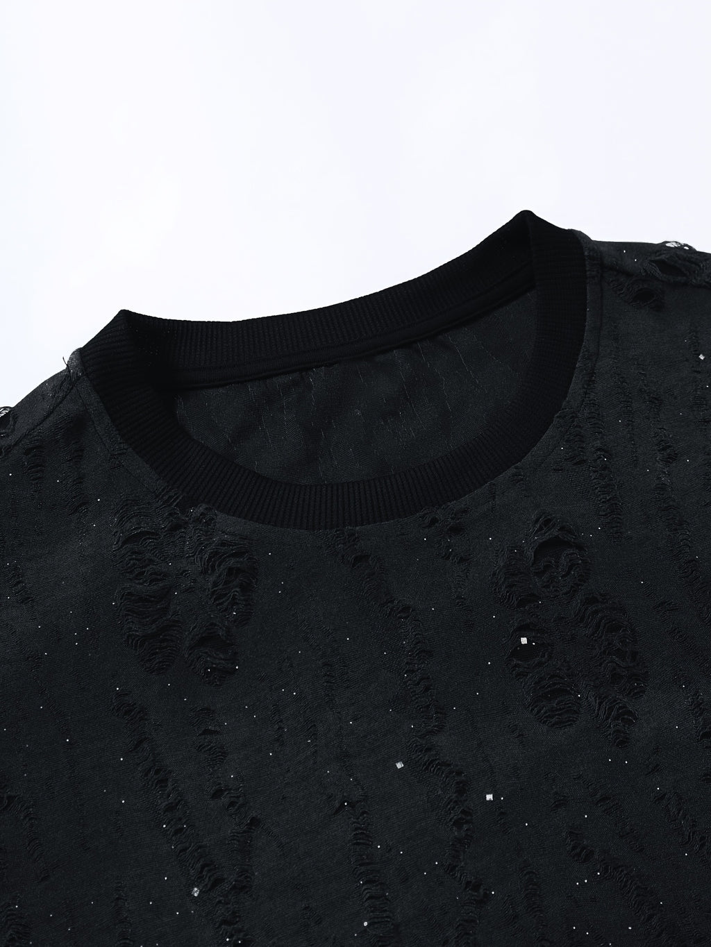 Textured Short Sleeve T-Shirt Black TUNNEL Letter Print Casual Street Style - Space Black