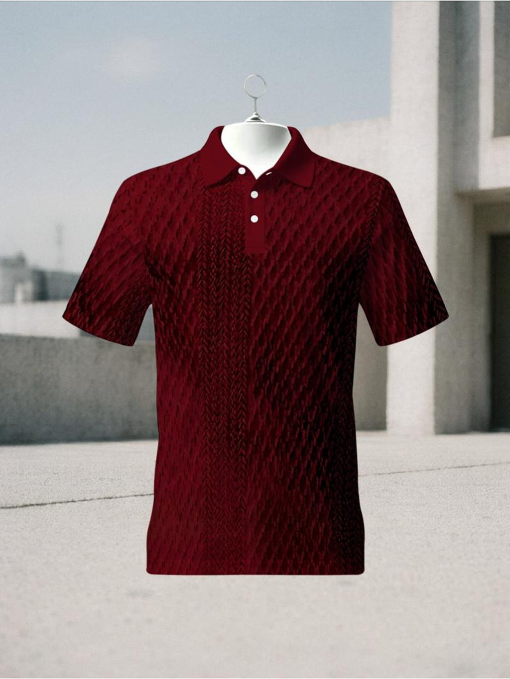 Men'S Novelty Polo Shirts, [Printed Design - Not Textured] New Style, Mixed Colors, Multiple Specifications Available, Minimalist Architectural Print, Urban Setting, Calm Geometric Atmosphere, Soft Lighting, Muted Tones - Mixed colors