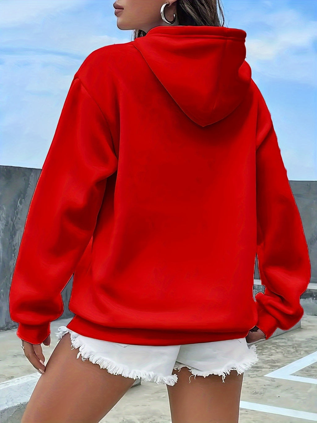 Women'S Fashion Hoodie - Red