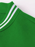 Men's Essential New Baseball Jacket: Color-Block Varsity Style New York Los Angeles Series Printed Jacket - Polyester, Baseball Collar, Pockets - 8 Colors Available for All Seasons, Versatile Fashion for Parties, Outings, and Outdoor Sports - Green