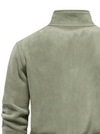 Men'S Fleece Half-Zip Sweatshirt 5pcs Set Autumn Winter Comfortable Warm Casual All-Match Style - Mint Green + Dark Green + Slate Blue + Black + Orange