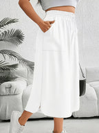 Women'S Fashion Wide Leg Pants - White